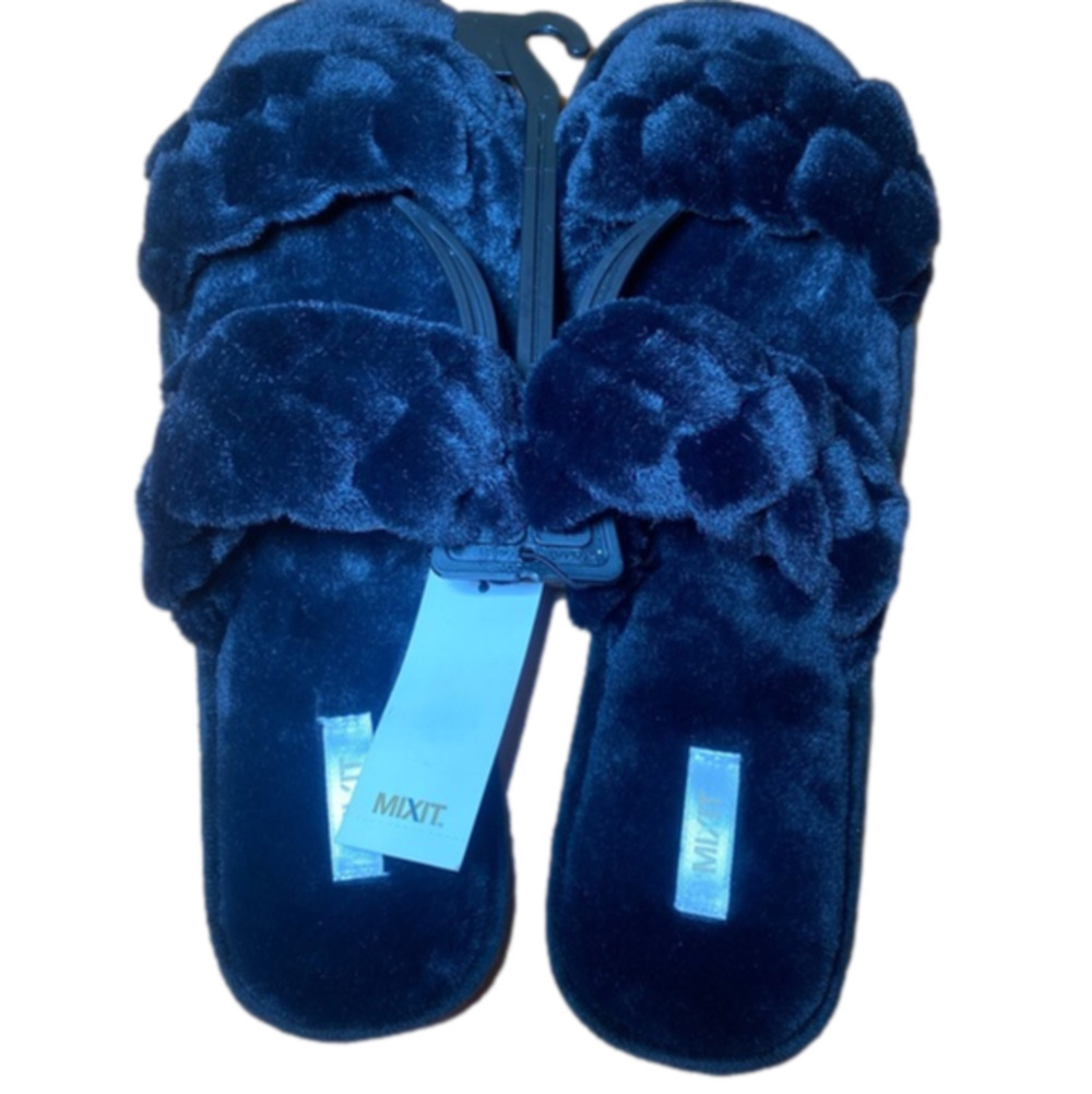 MIXIT Braided Dual Band Womens Slip-On Slippers XL